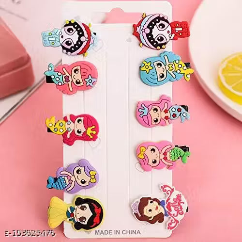 Rainbow Unicorn Ice Cream Hair Clips Set