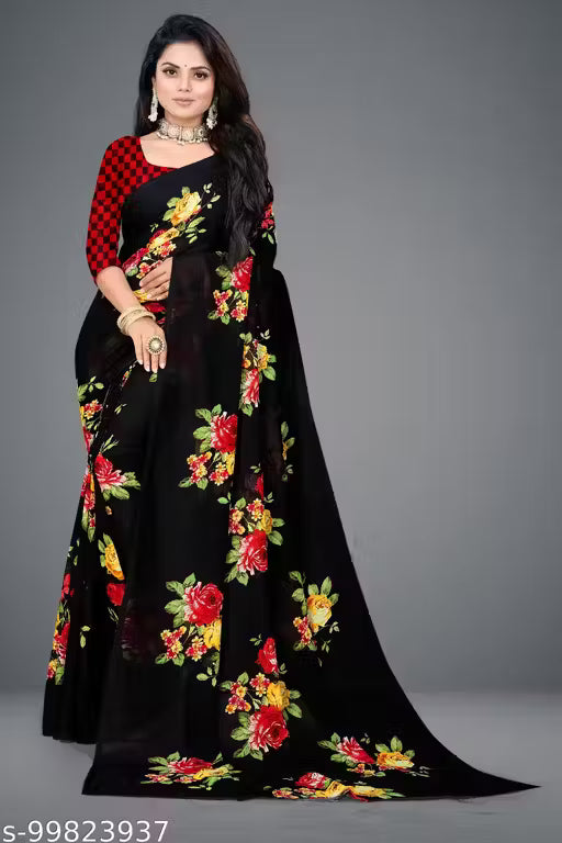 Daily Wear Printed Saree Without Blouse