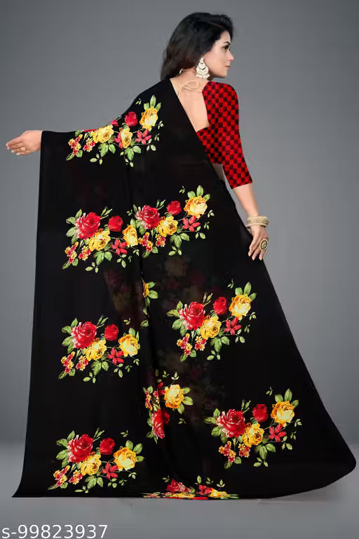 Daily Wear Printed Saree Without Blouse